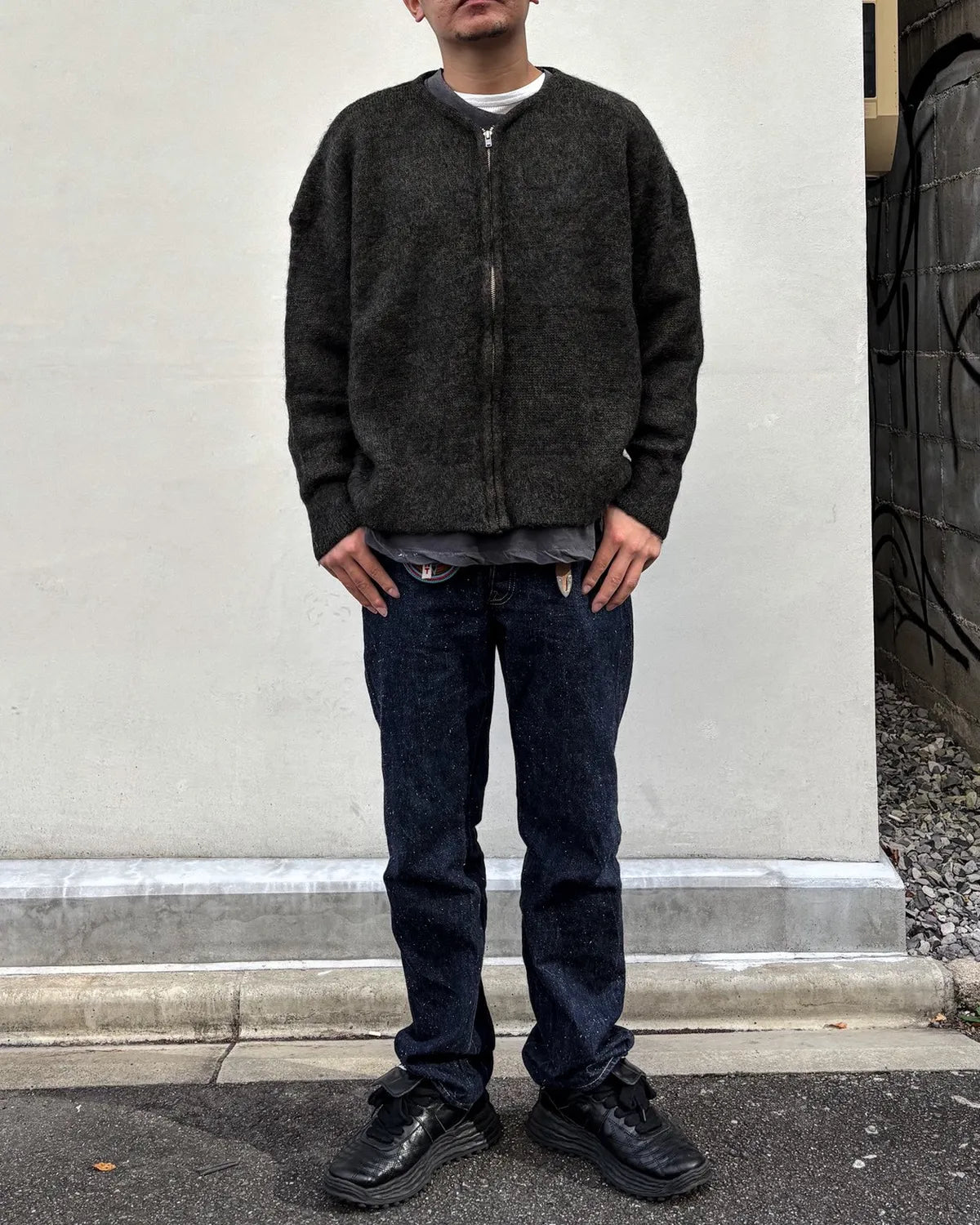 SAINT Mxxxxxx / ZIP UP MOHAIR KNIT (SM-MK1-0000-058)
