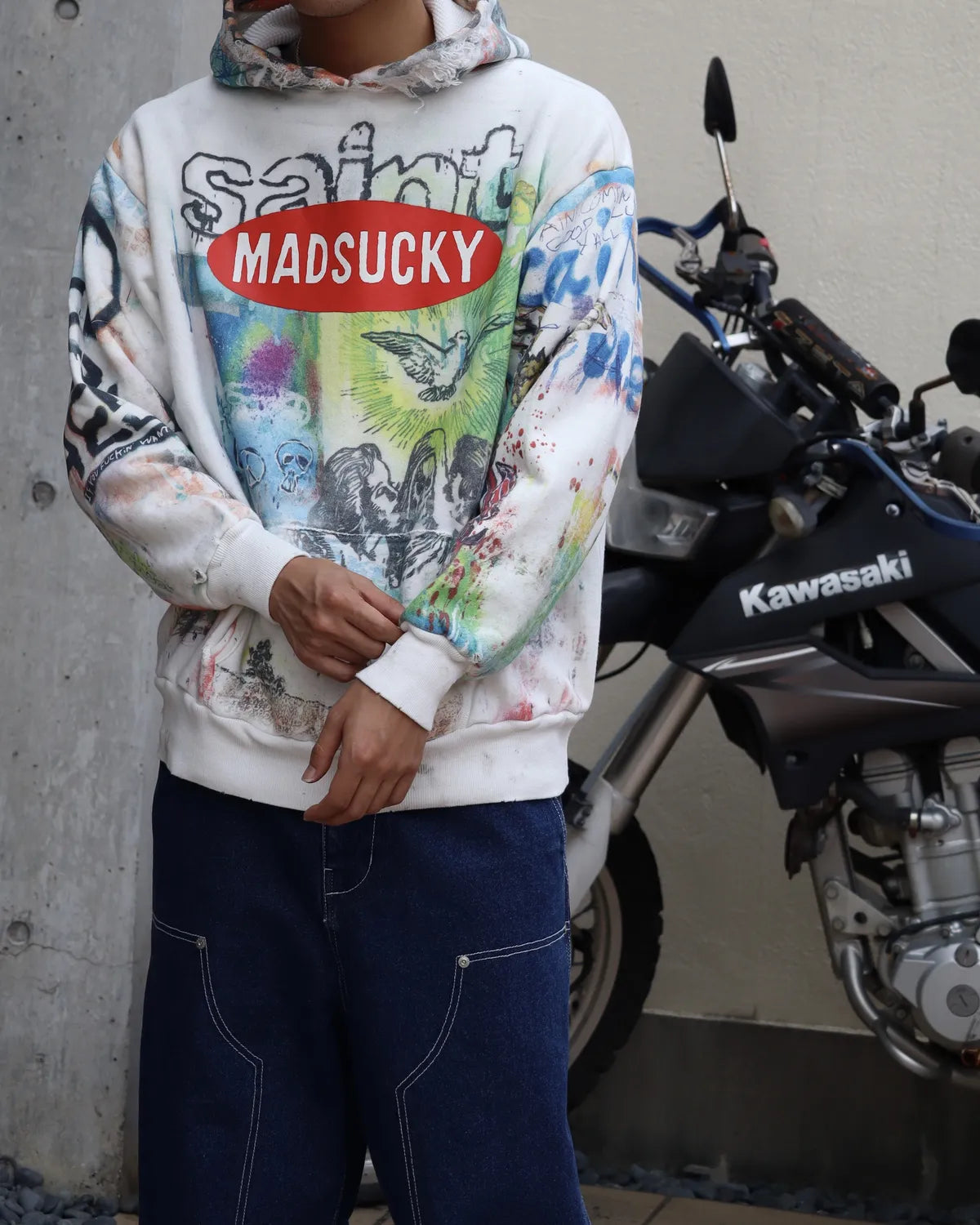 SAINT Mxxxxxx × MADSAKI / MDS _ DBL FACE HOODIE / MADSUCKY (SM-MK1-0000-C76)