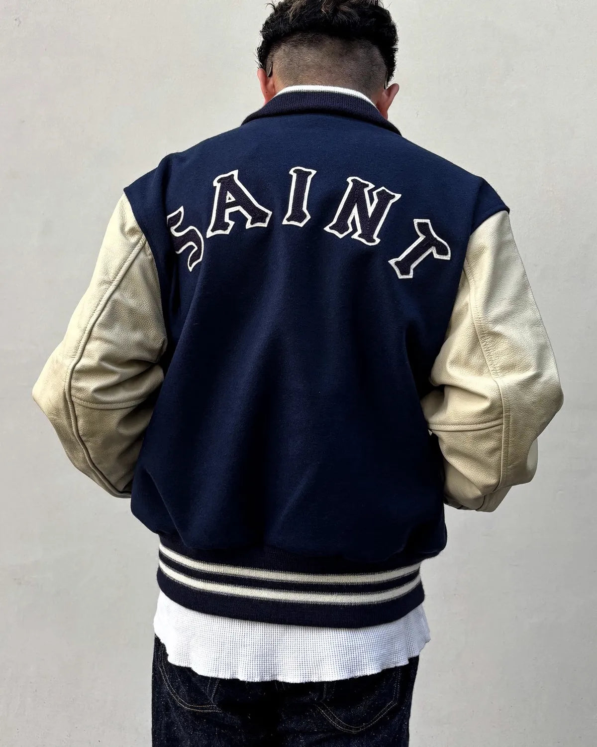 SAINT Mxxxxxx × Golden Bear / GB _ VARSITY JKT / Sared Heart (SM-MK1-0000-C33)