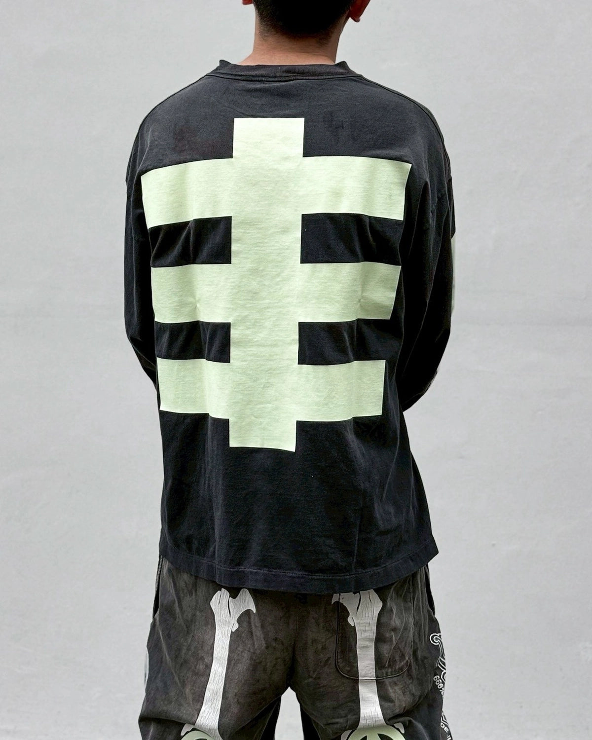 ©︎SAINT Mxxxxxx × BOUNTY HUNTER / BH_LS T-SHIRT / BONE (SM-MK8-0000-C30)