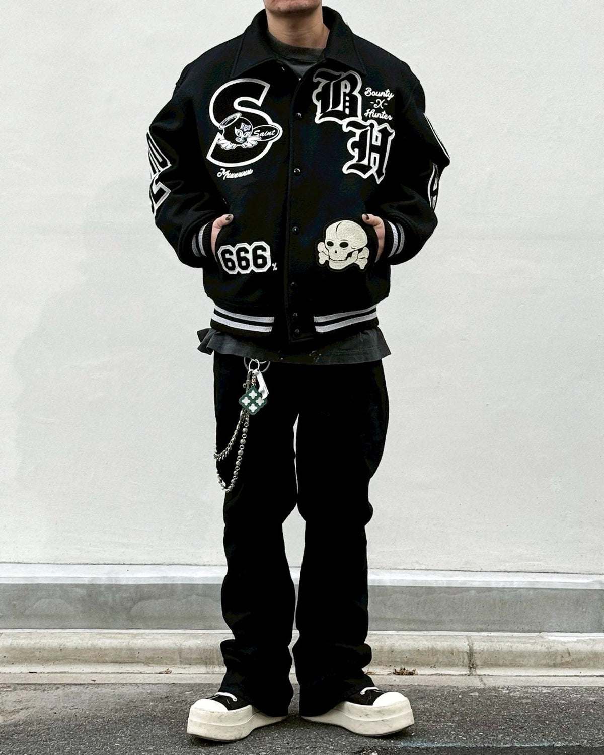 SAINT M×××××× (セントマイケル) / × BOUNTY HUNTER BH_VARSITY JKT