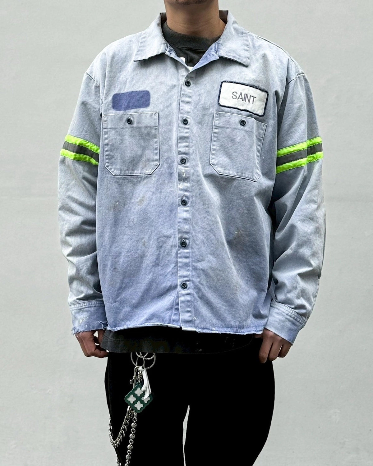 ©︎SAINT Mxxxxxx / COTTON SHIRT / LINE (SM-MK8-0000-050)