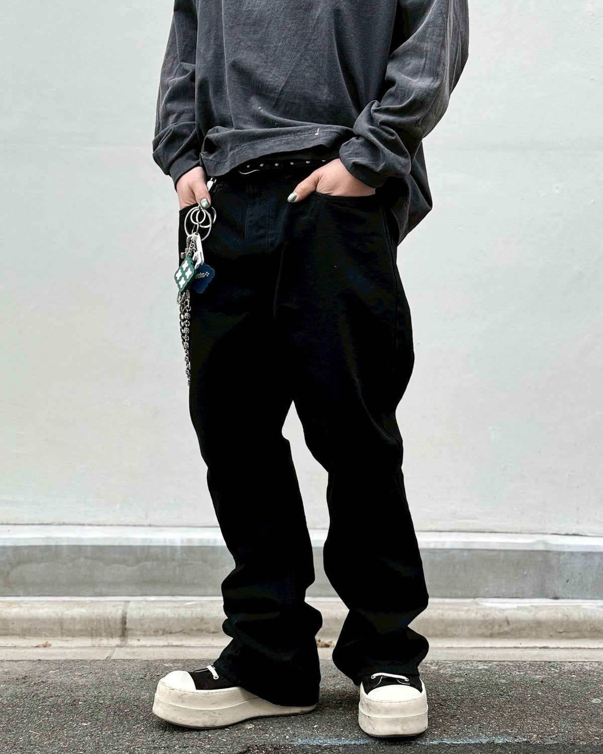 ©︎SAINT Mxxxxxx / BLACK DENIM PANTS / FLARE (SM-MK8-0000-078)