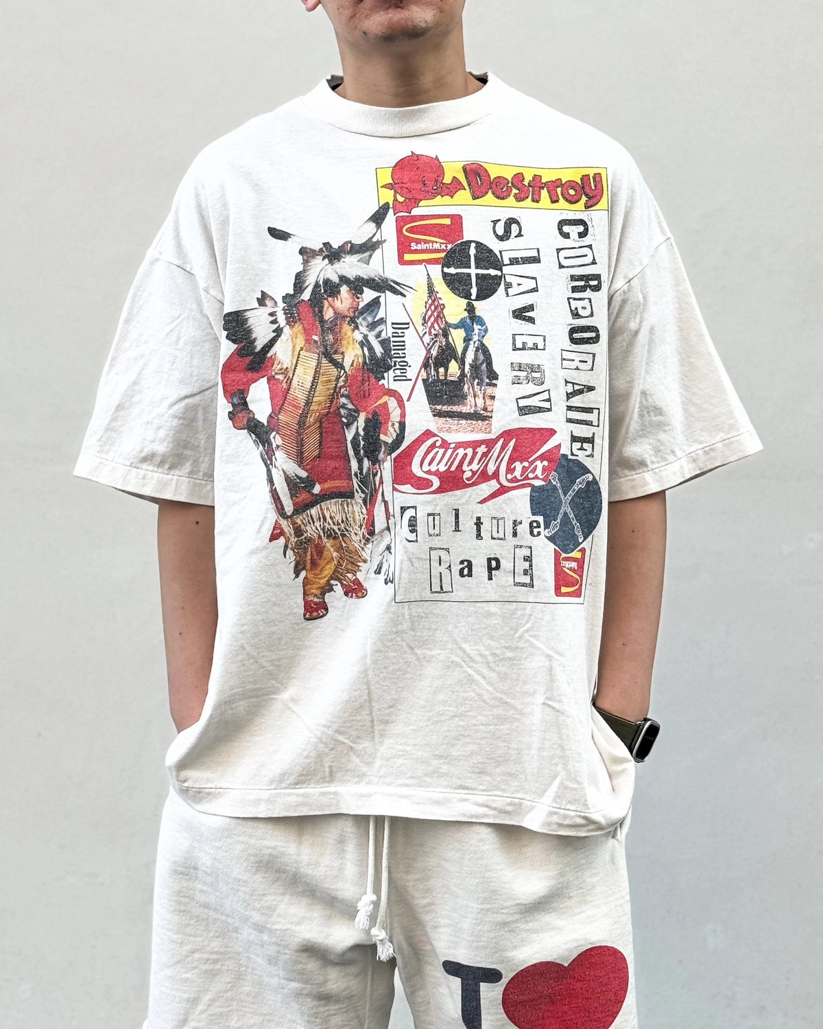 ©︎SAINT Mxxxxxx × Jamie Reid / JR_SS T-SHIRT / DESTROY (SM-MK8-0000-C03)