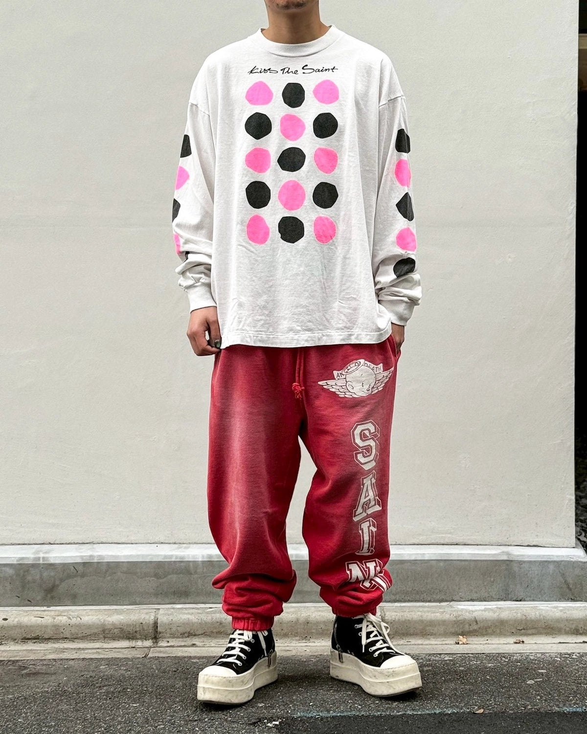 ©︎SAINT Mxxxxxx / LS T-SHIRT / DOT (SM-MK8-0000-031)