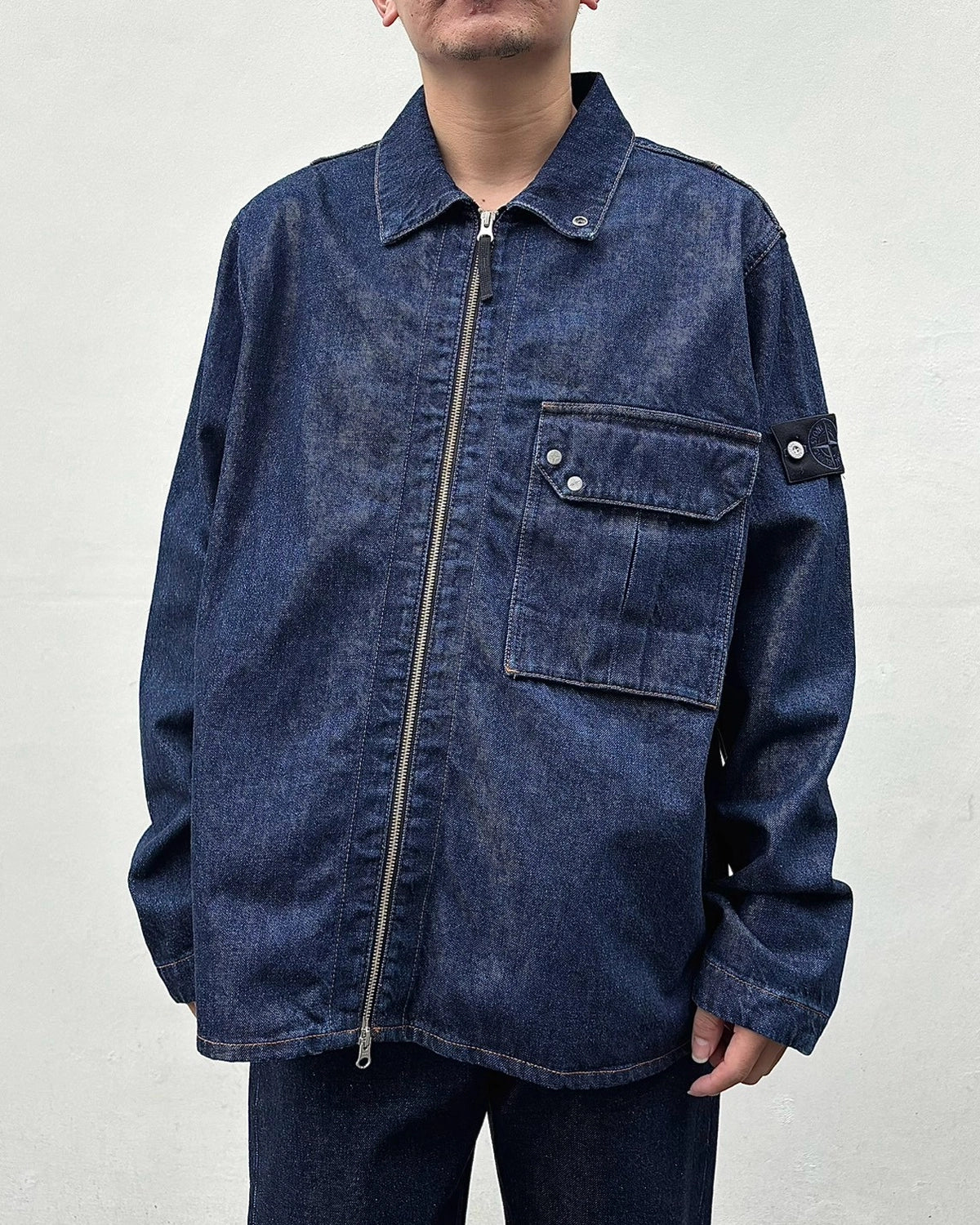 STONE ISLAND / コンフォートフィット オーバーシャツ ファスナー開閉 (L2S141200002S00J7)