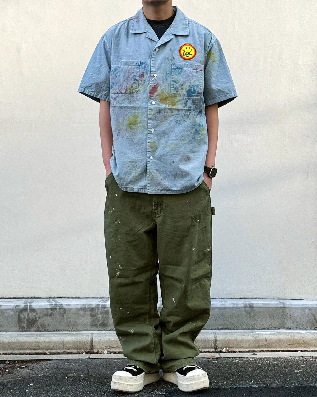 SWJP / WRITERS BLOCK CHAMBRAY SHIRT w/o PAINT(SW-26SS-2)