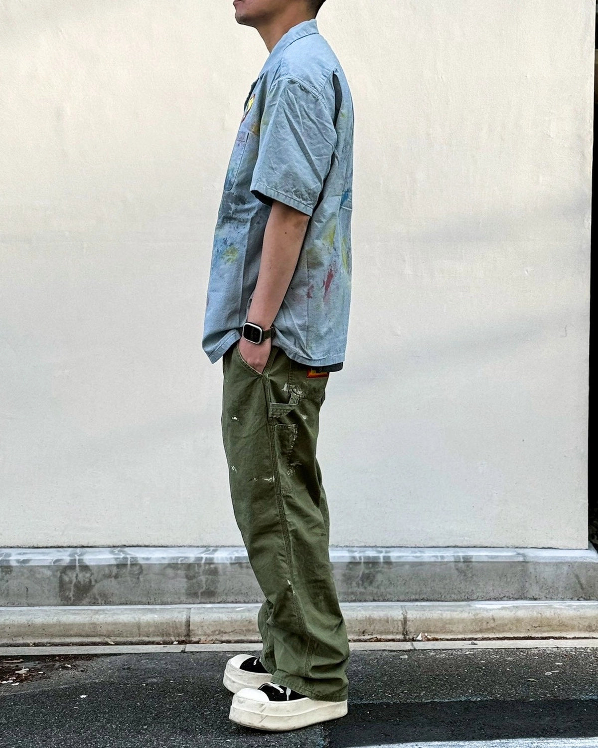 SWJP / WRITERS BLOCK CHAMBRAY SHIRT w/o PAINT(SW-26SS-2)