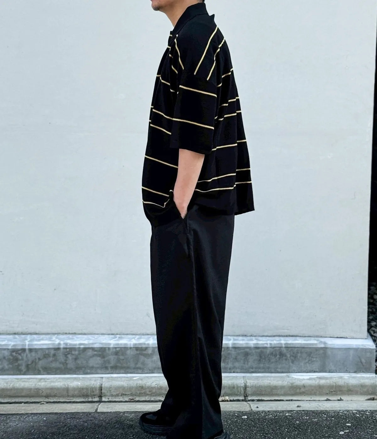 TIGHTBOOTH / BORDER KNIT POLO (SS26-KN01)