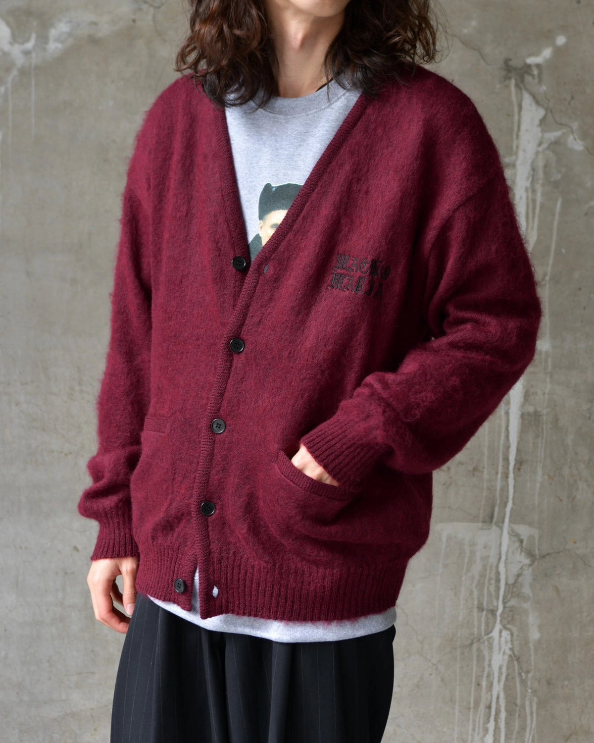 WACKO MARIA / MOHAIR KNIT CARDIGAN (26FW-WMK-KN09)