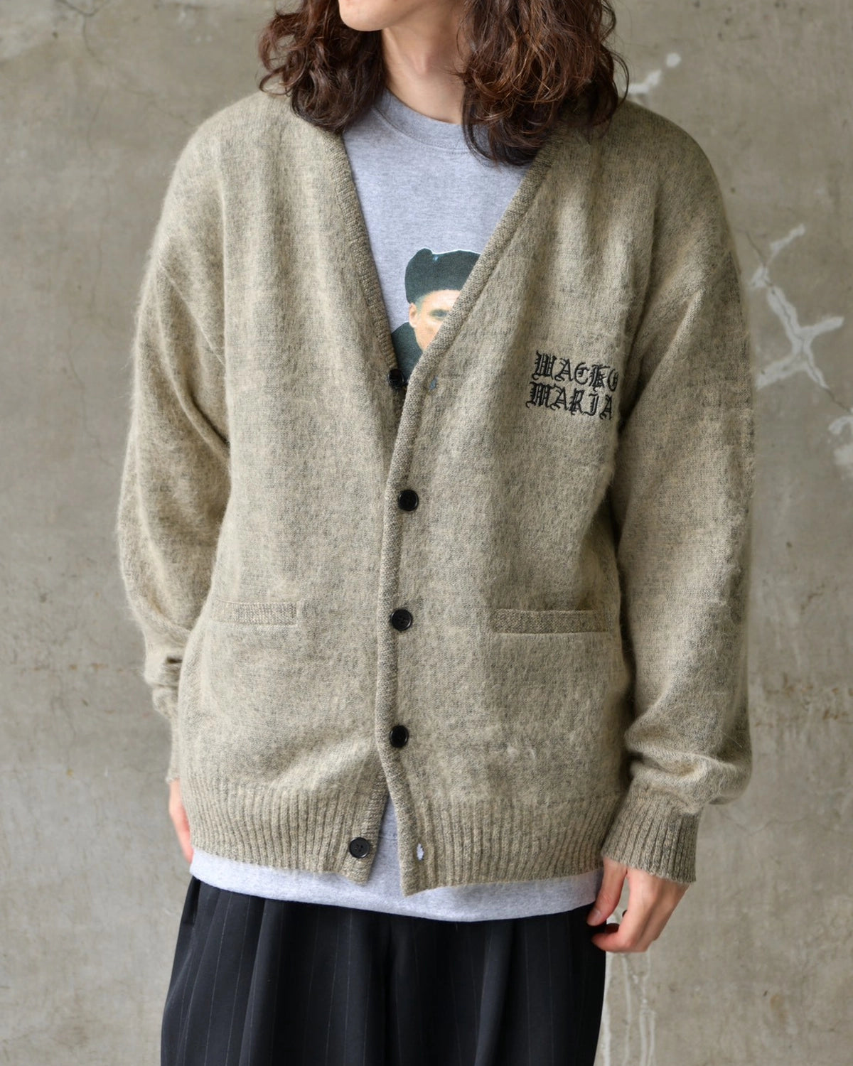 WACKO MARIA / MOHAIR KNIT CARDIGAN (26FW-WMK-KN09)