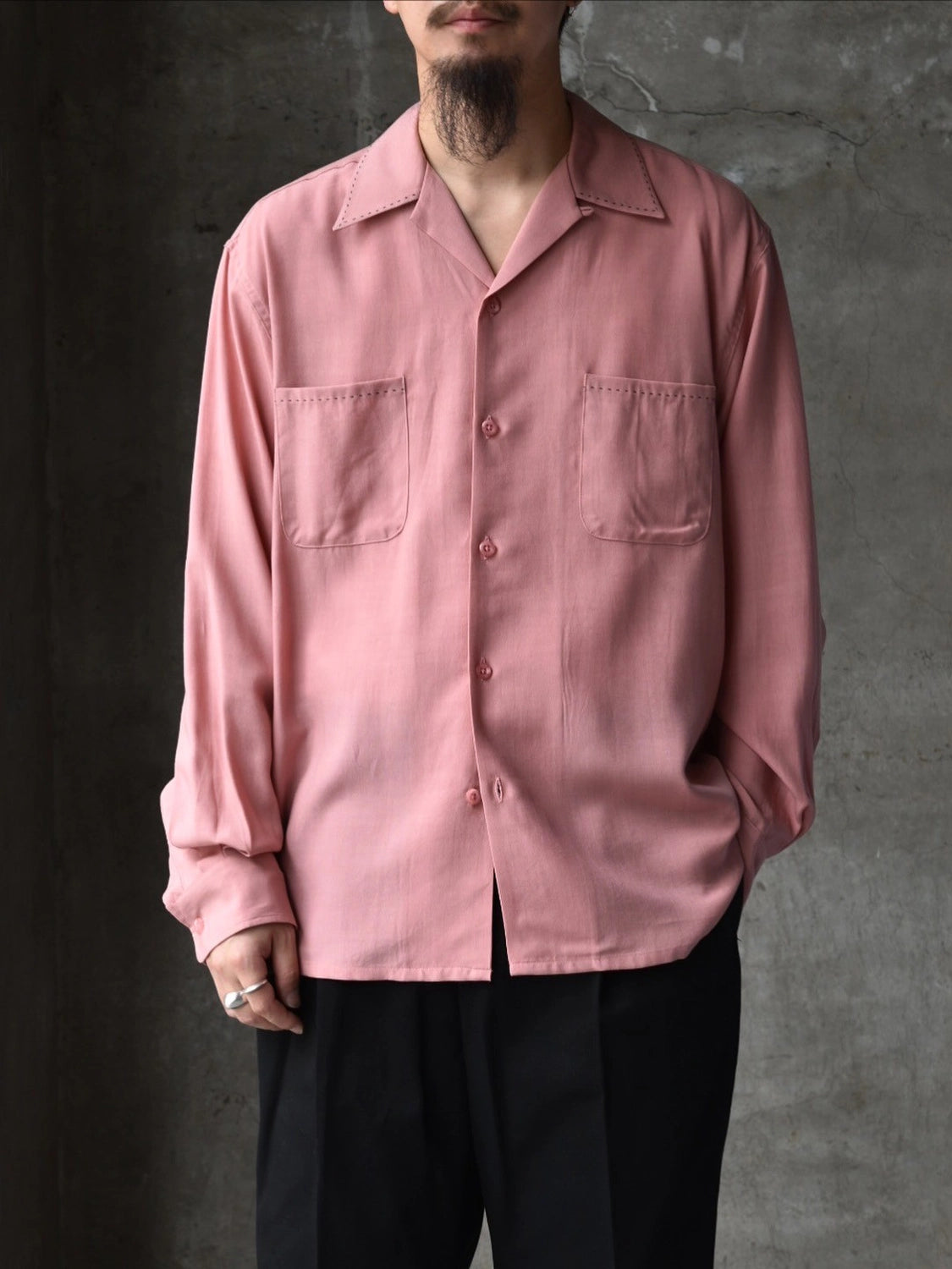 WACKO MARIA  / 50'S OPEN COLLAR SHIRT -TYPE5- (25FW-WMS-OC10)