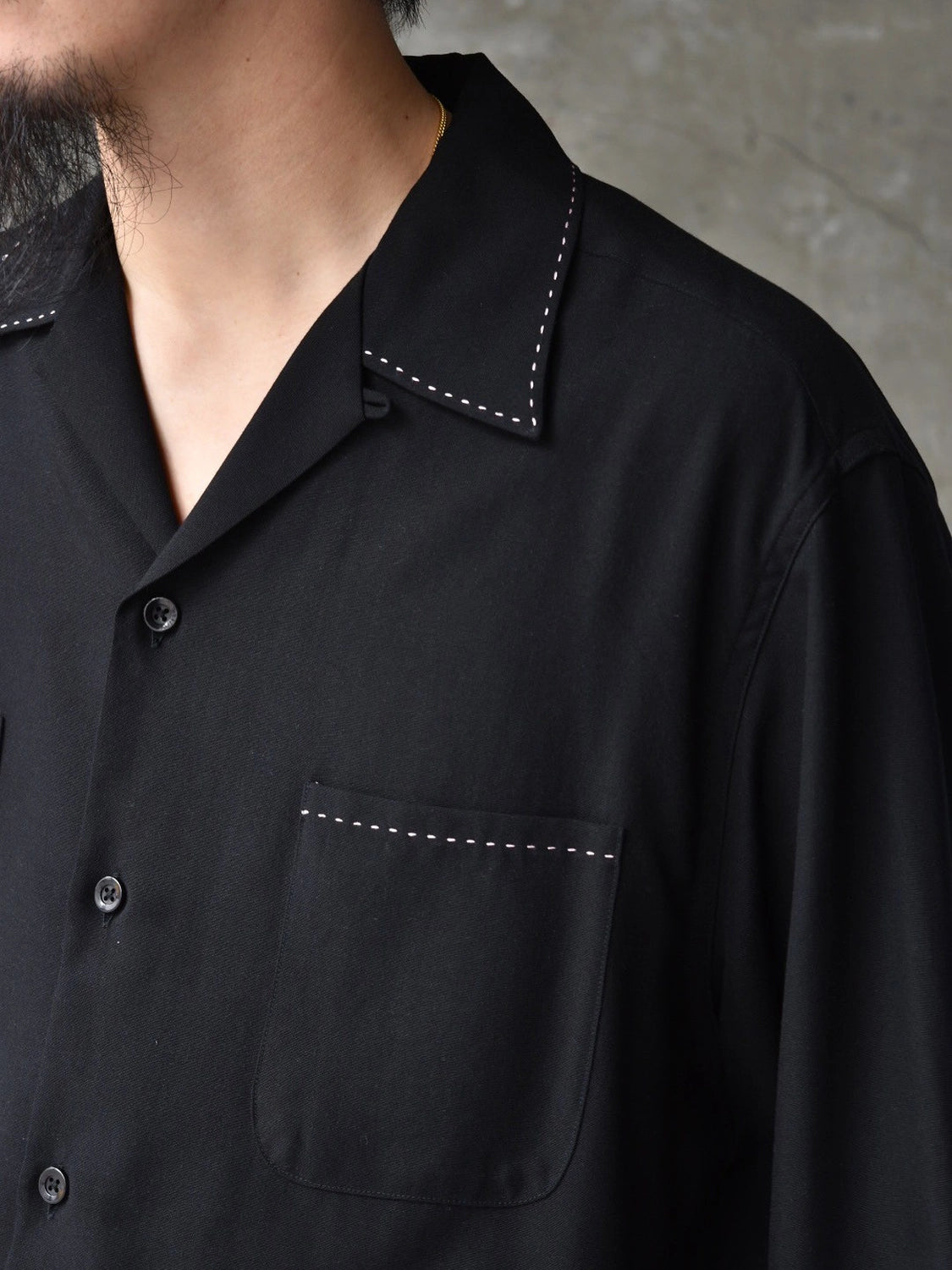 WACKO MARIA  / 50'S OPEN COLLAR SHIRT -TYPE5- (25FW-WMS-OC10)