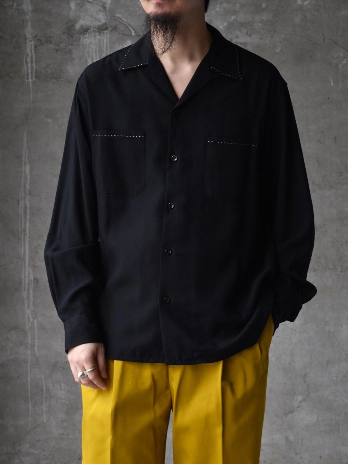 WACKO MARIA  / 50'S OPEN COLLAR SHIRT -TYPE5- (25FW-WMS-OC10)