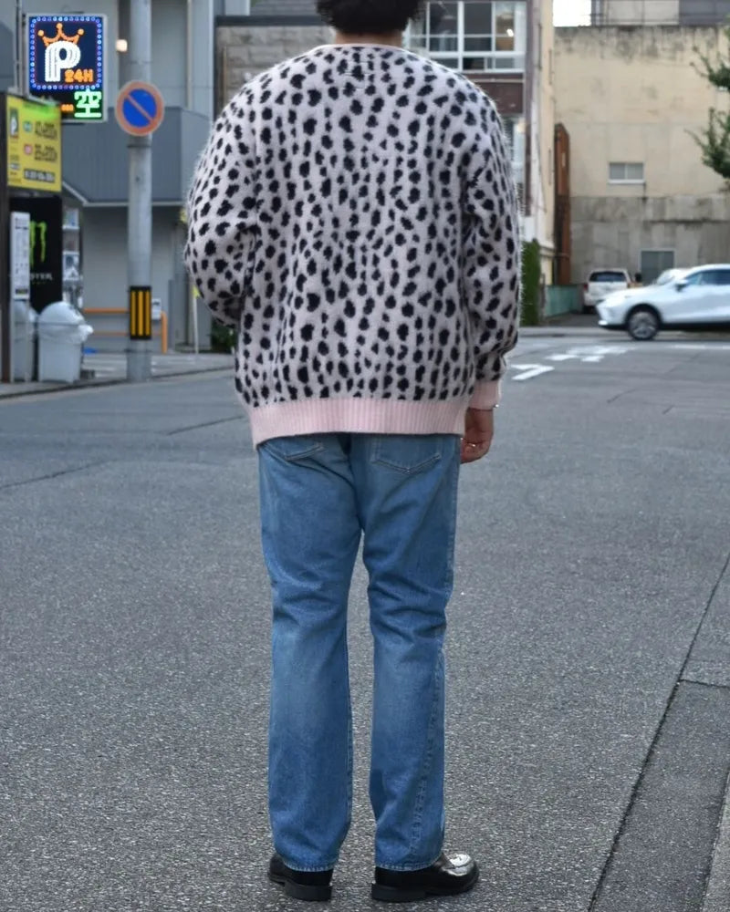 WACKO MARIA / × RESERVOIR DOGS  LEOPARD HEAVY MOHAIR CARDIGAN (RD-WM-KN02)