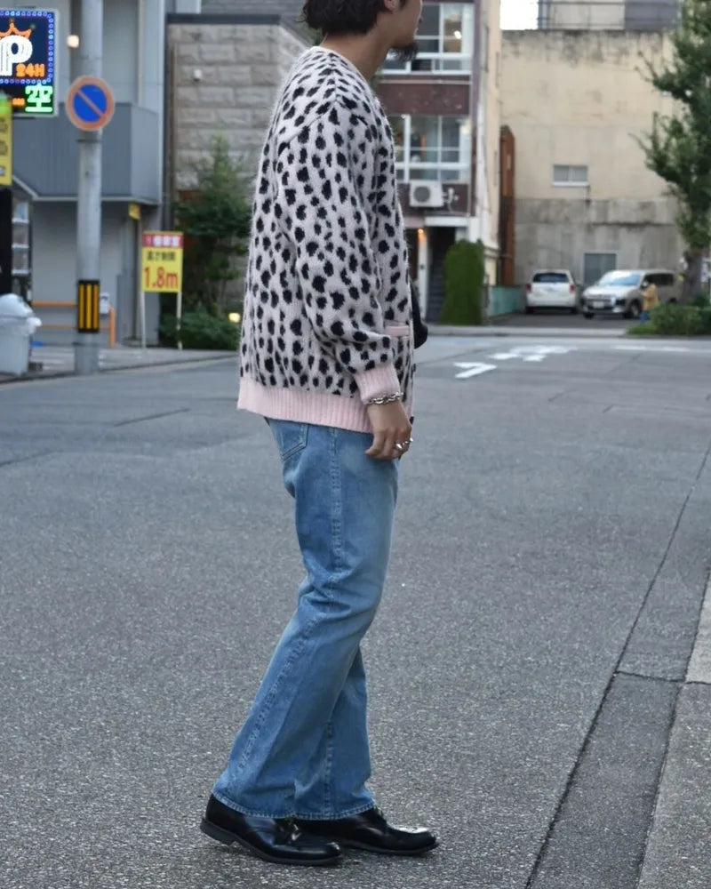 WACKO MARIA / × RESERVOIR DOGS  LEOPARD HEAVY MOHAIR CARDIGAN (RD-WM-KN02)