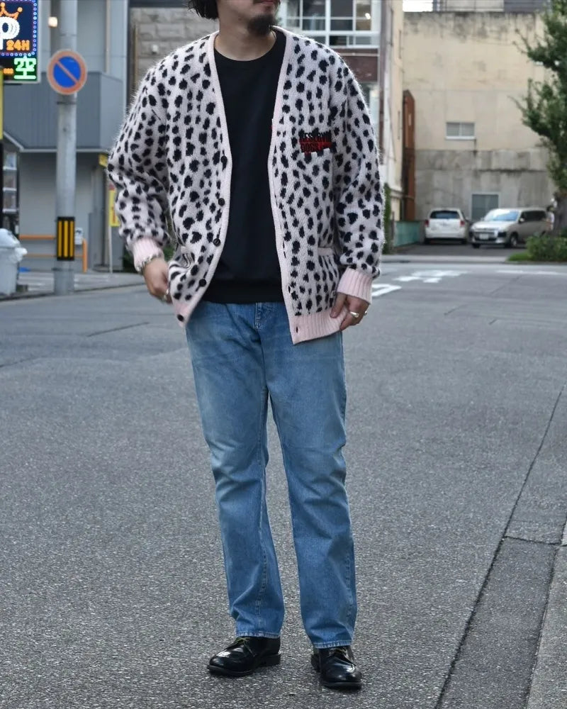 WACKO MARIA / × RESERVOIR DOGS  LEOPARD HEAVY MOHAIR CARDIGAN (RD-WM-KN02)