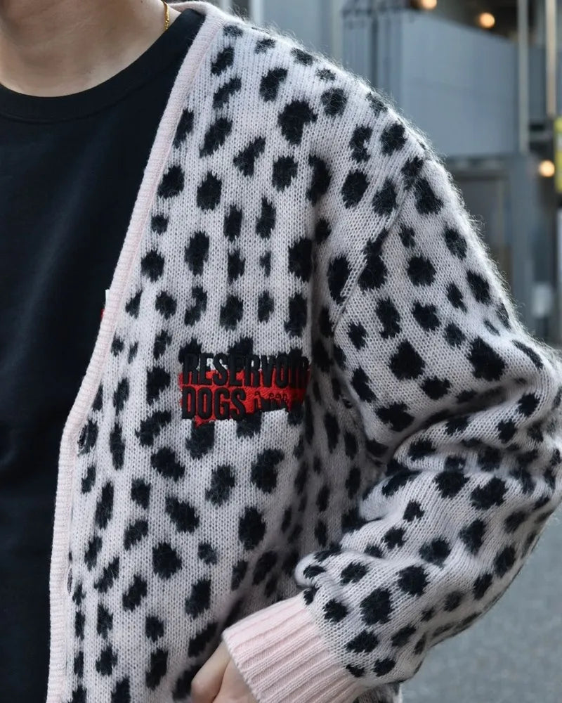 WACKO MARIA / × RESERVOIR DOGS  LEOPARD HEAVY MOHAIR CARDIGAN (RD-WM-KN02)