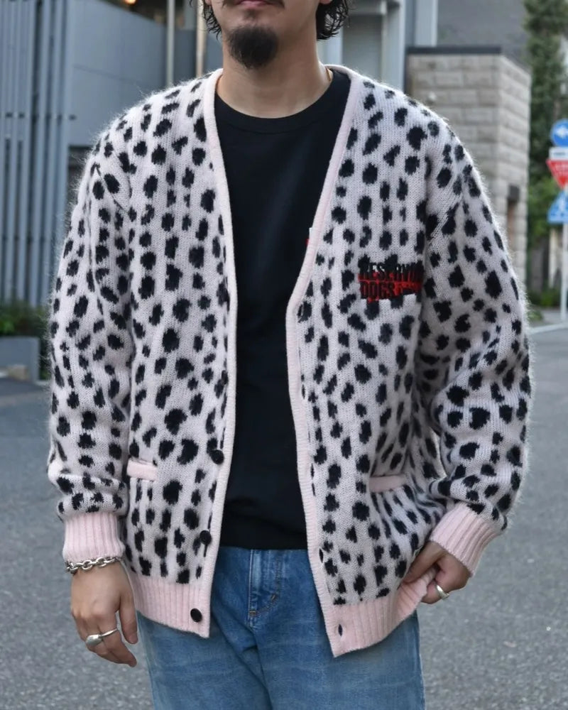 WACKO MARIA / × RESERVOIR DOGS  LEOPARD HEAVY MOHAIR CARDIGAN (RD-WM-KN02)