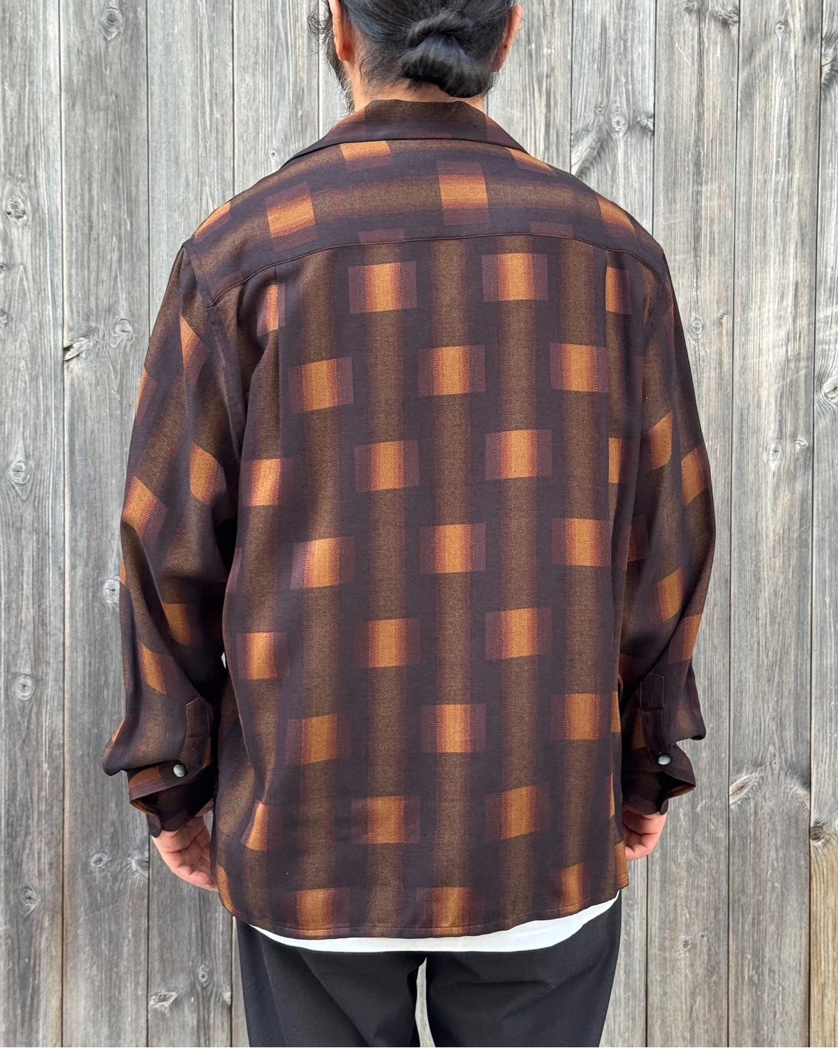 WACKO MARIA / OMBRE CHECK OPEN COLLAR SHIRT L/S TYPE-1 (26FW-WMS-OC01)