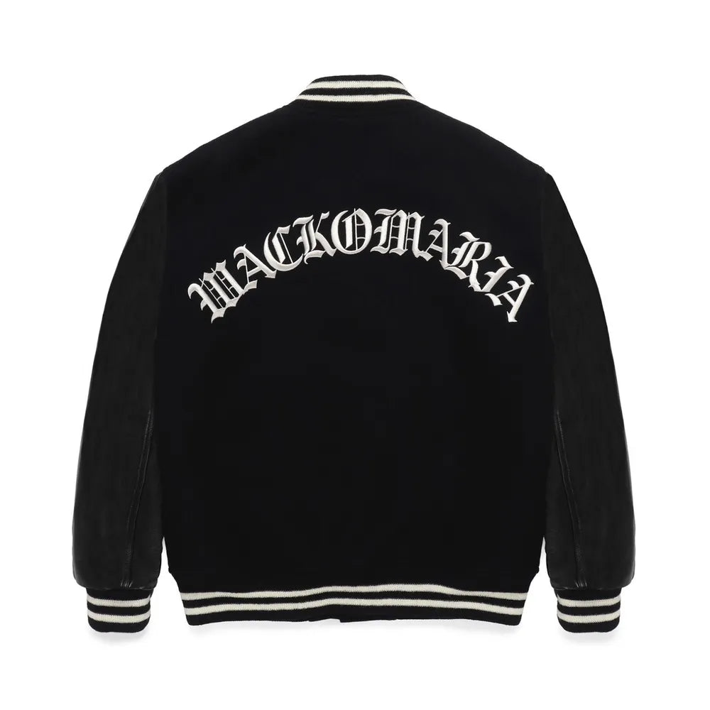 WACKO MARIA / LEATHER VARSITY JACKET B -TYPE2-  (24FW-WMO-BL16)