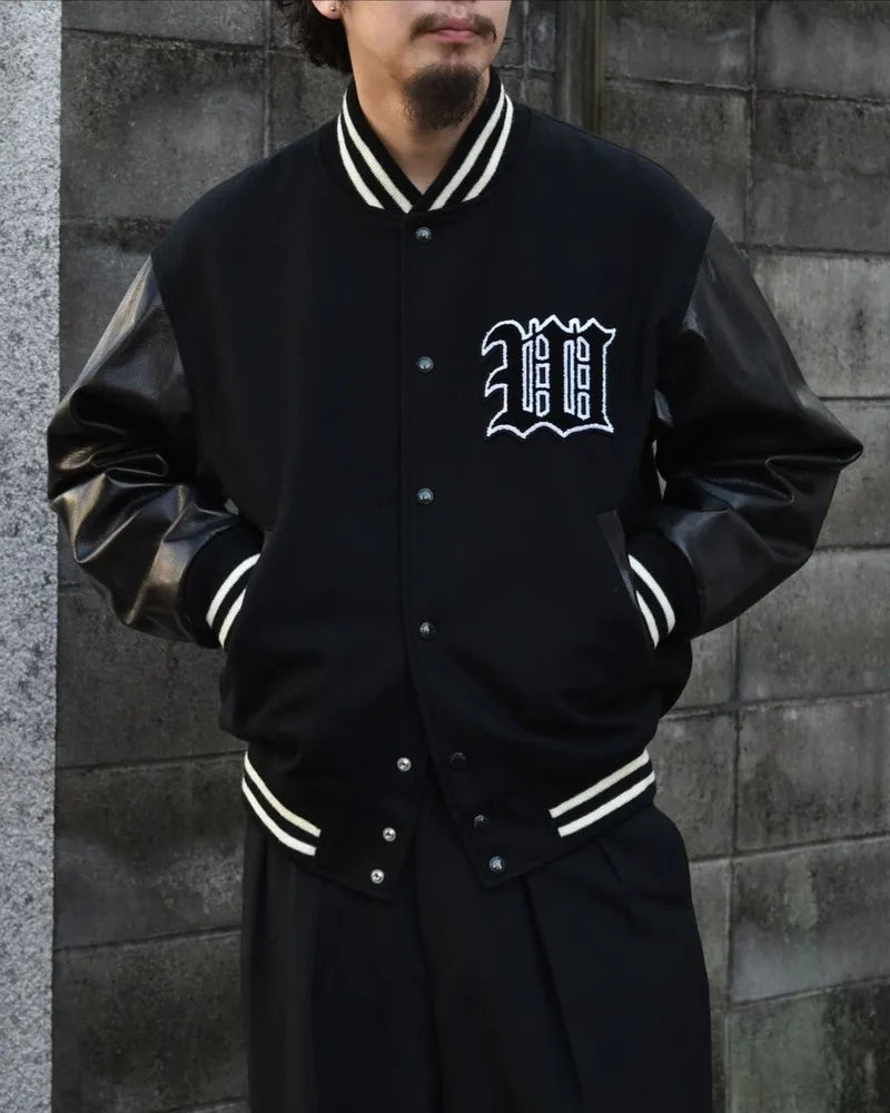 WACKO MARIA / LEATHER VARSITY JACKET B -TYPE2-  (24FW-WMO-BL16)