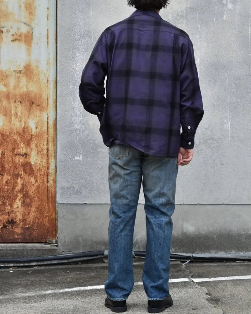 WACKO MARIA(ワコマリア) / OMBRE CHECK OPEN COLLAR SHIRT L/S-TYPE4- | 公式通販・JACK  in the NET