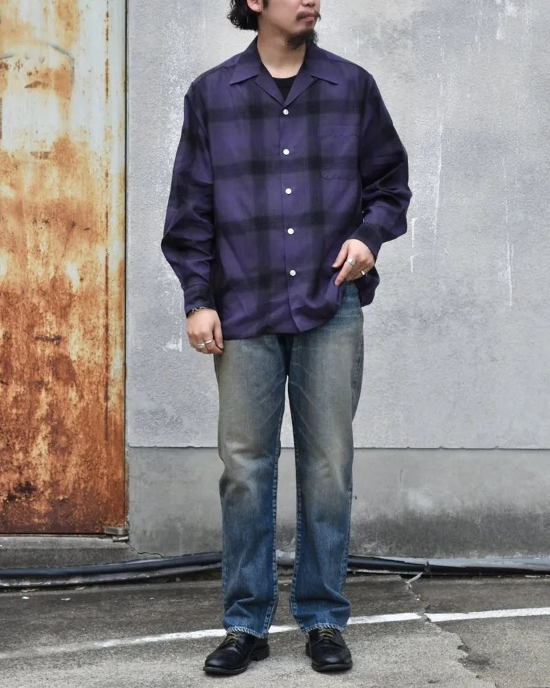 WACKO MARIA(ワコマリア) / OMBRE CHECK OPEN COLLAR SHIRT L/S-TYPE4- | 公式通販・JACK  in the NET