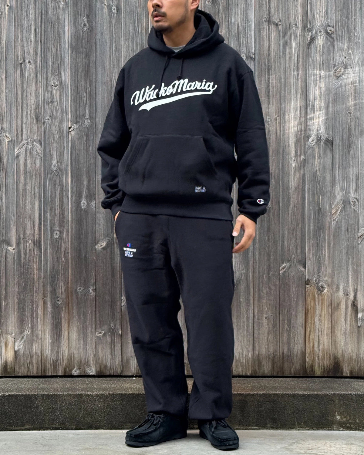WACKO MARIA × Champion / REVERSE WEAVE SWEAT PANTS (26FW-WMC-CP05)