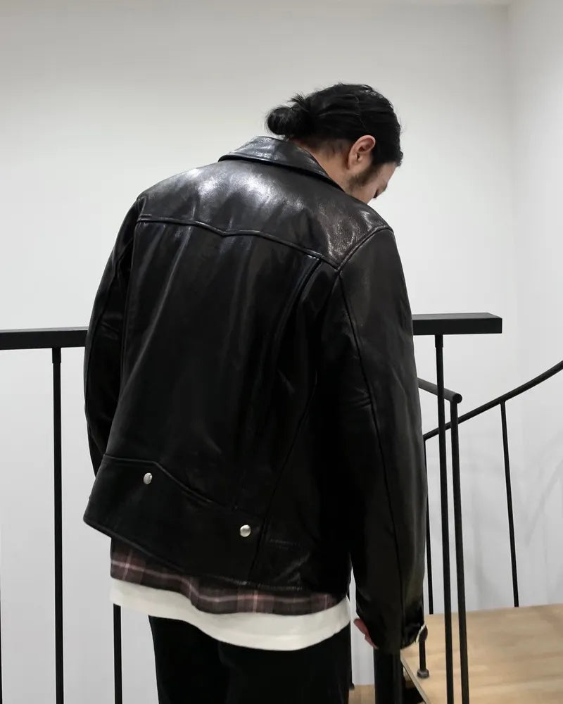 WACKO MARIA / DOUBLE RIDERS LEATHER JACKET -TYPE2- (24FW-WMO-BL04)