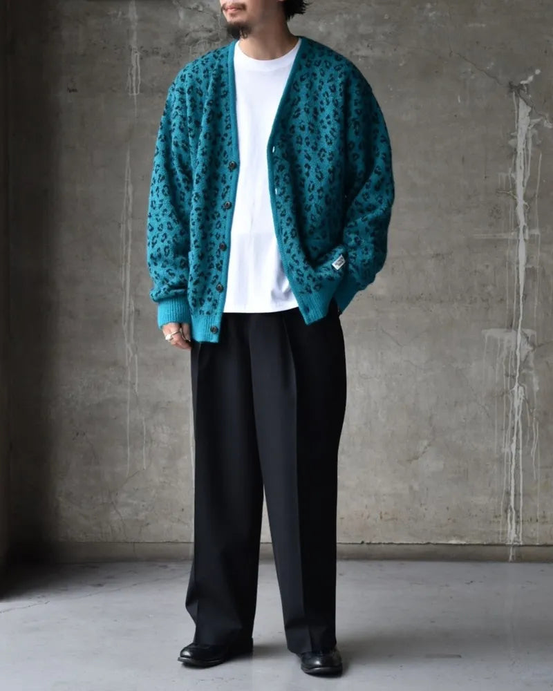 WACKO MARIA / LEOPARD MOHAIR CARDIGAN (24FW-WMK-KN12)