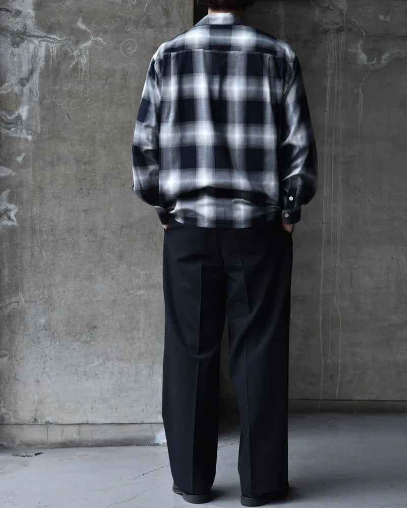 WACKO MARIA / OMBRE CHECK OPEN COLLAR SHIRT-TYPE1- (24FW-WMS-OC01)