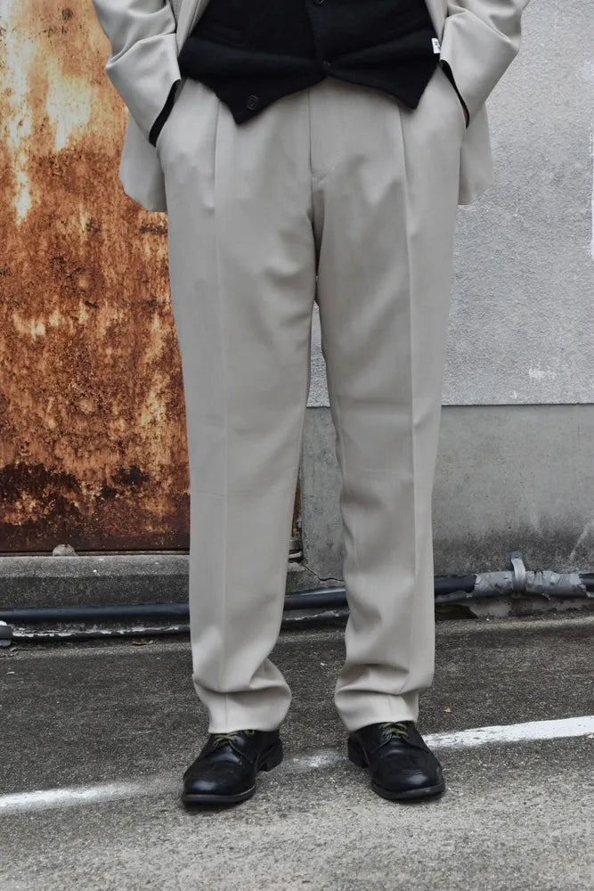 WACKO MARIA / × DORMEUIL SINGLE BREASTED JACKET -TYPE3- ＆ PLEATED TROUSERS -TYPE2- (24FW-WMO-SU03)