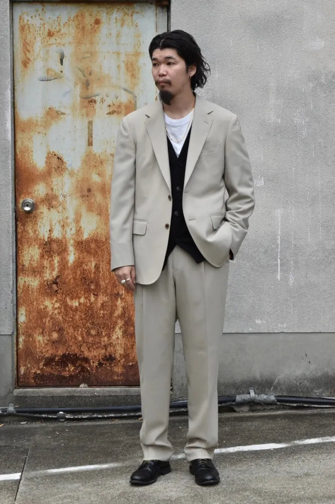 WACKO MARIA / × DORMEUIL SINGLE BREASTED JACKET -TYPE3- ＆ PLEATED TROUSERS -TYPE2- (24FW-WMO-SU03)