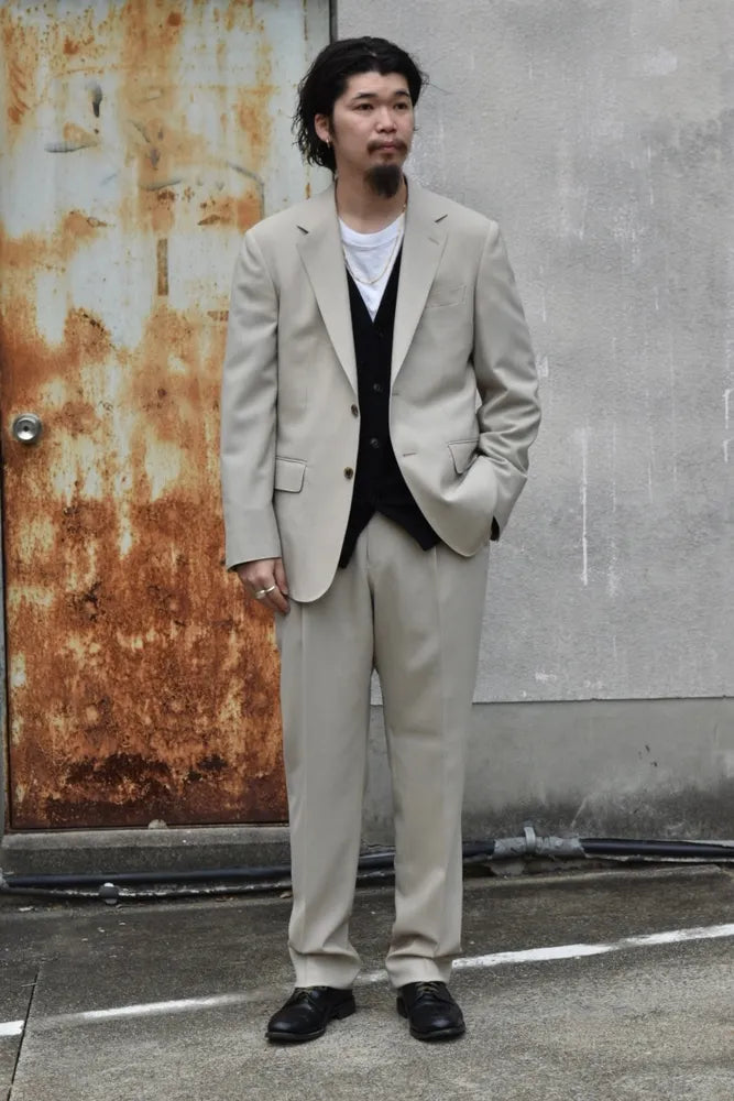 WACKO MARIA / × DORMEUIL SINGLE BREASTED JACKET -TYPE3- ＆ PLEATED TROUSERS -TYPE2- (24FW-WMO-SU03)