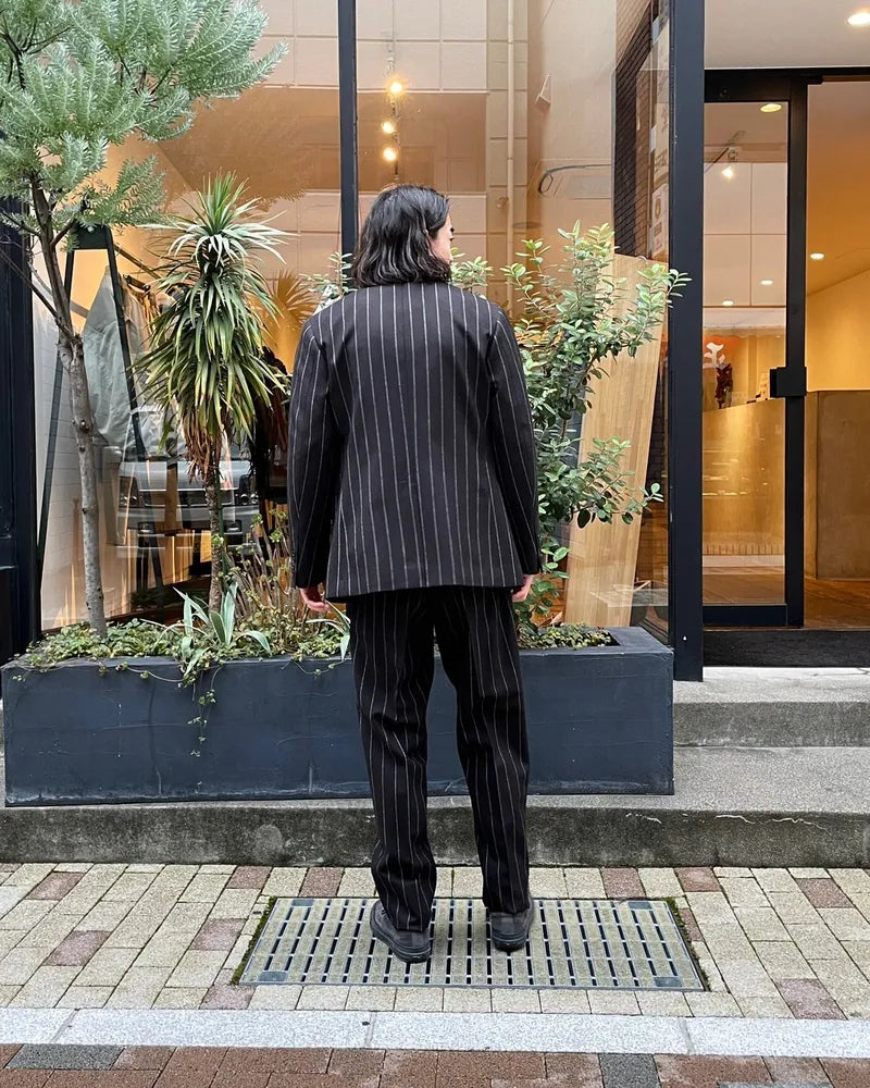 WACKO MARIA / × DORMEUIL SINGLE BREASTED JACKET -TYPE7- ＆ PLEATED TROUSERS -TYPE2- (24FW-WMO-SU07)