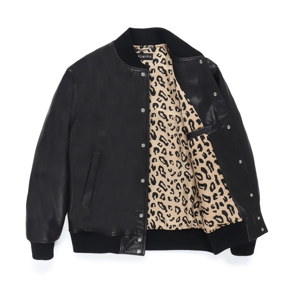 WACKO MARIA / LEATHER VARSITY JACKET A -TYPE2- (24FW-WMO-BL10)