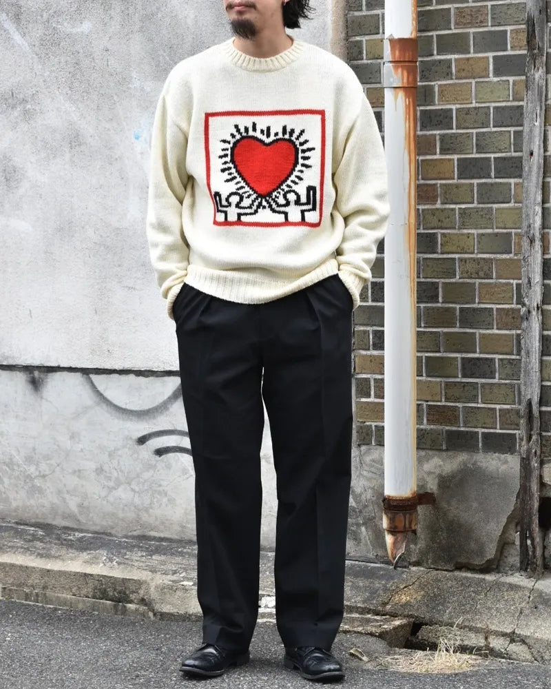 WACKO MARIA / × KEITH HARING CREW NECK SWEATER -TYPE1- (KH-WM-KN01)