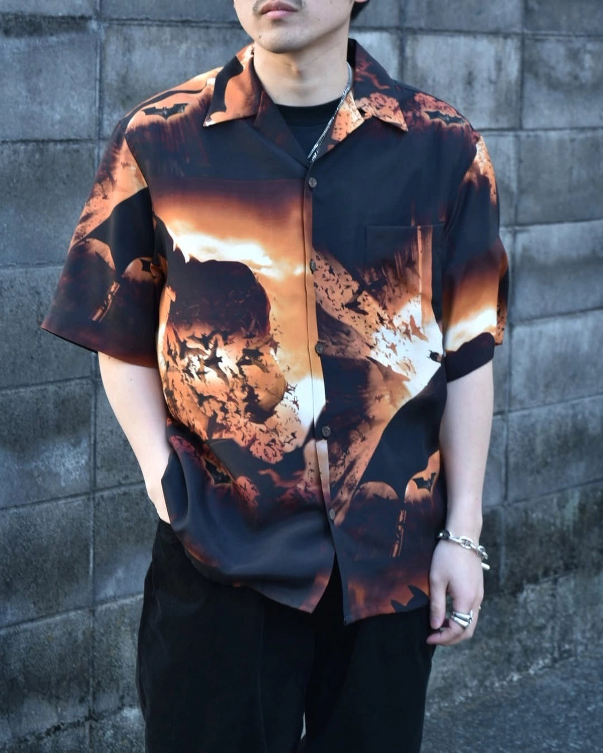 WACKO MARIA × THE DARK KNIGHT TRILOGY / HAWAIIAN SHIRT -TYPE-1- (TDKT-WM-HI01)