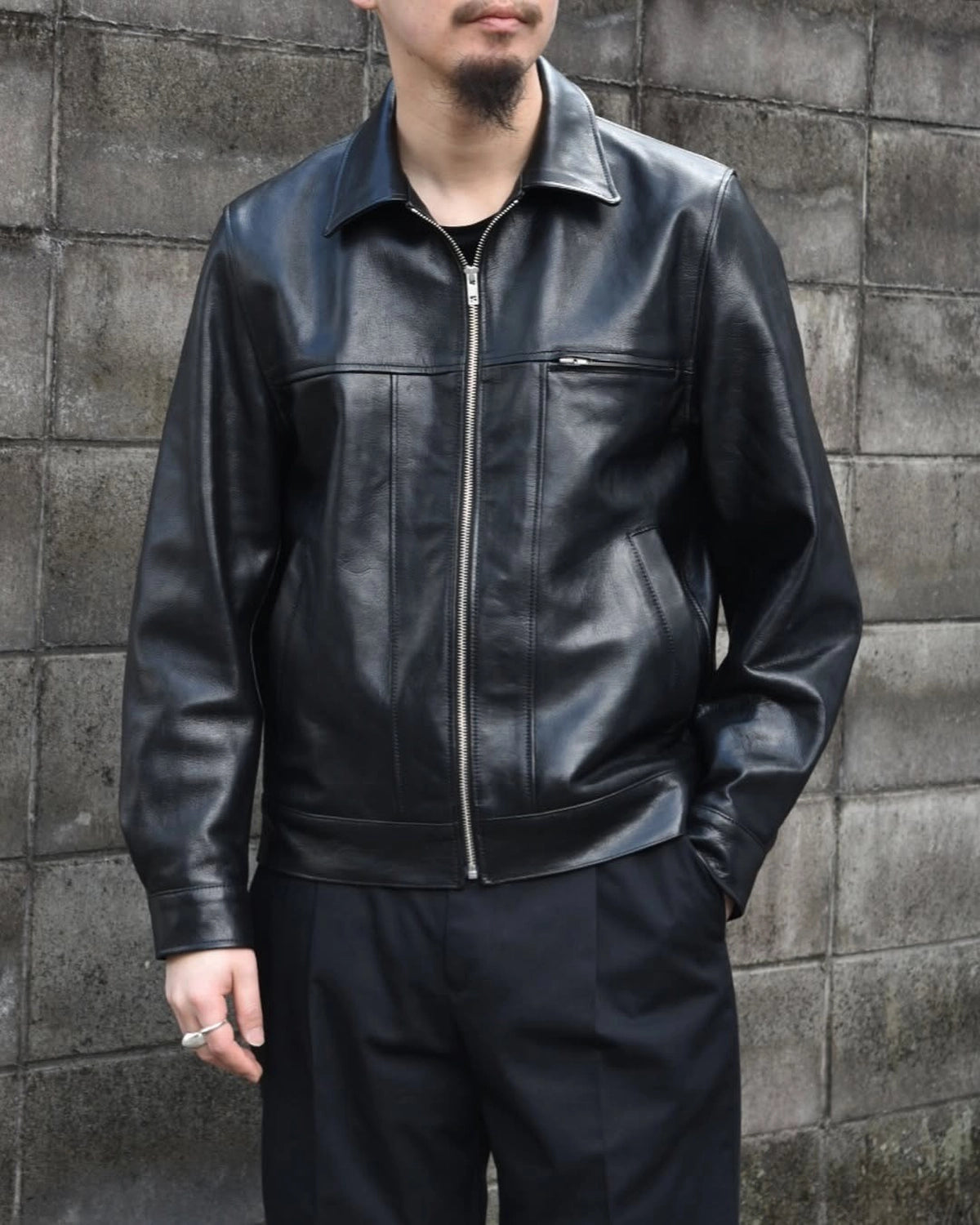 WACKO MARIA / LEATHER JACKET (25SS-WMO-BL01)