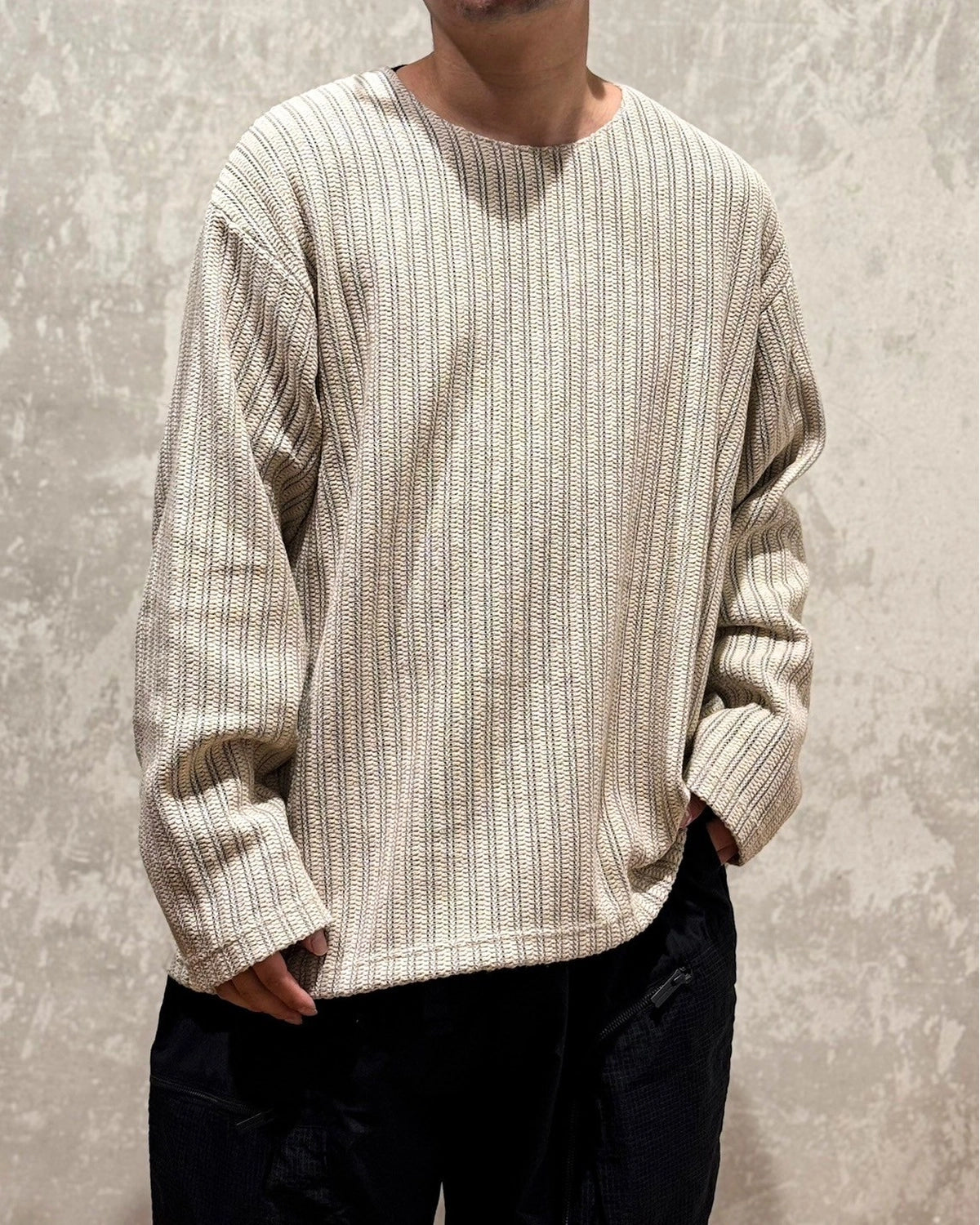 White Mountaineering  / RASCHEL SHIRRING PULLOVER (WM2571510)