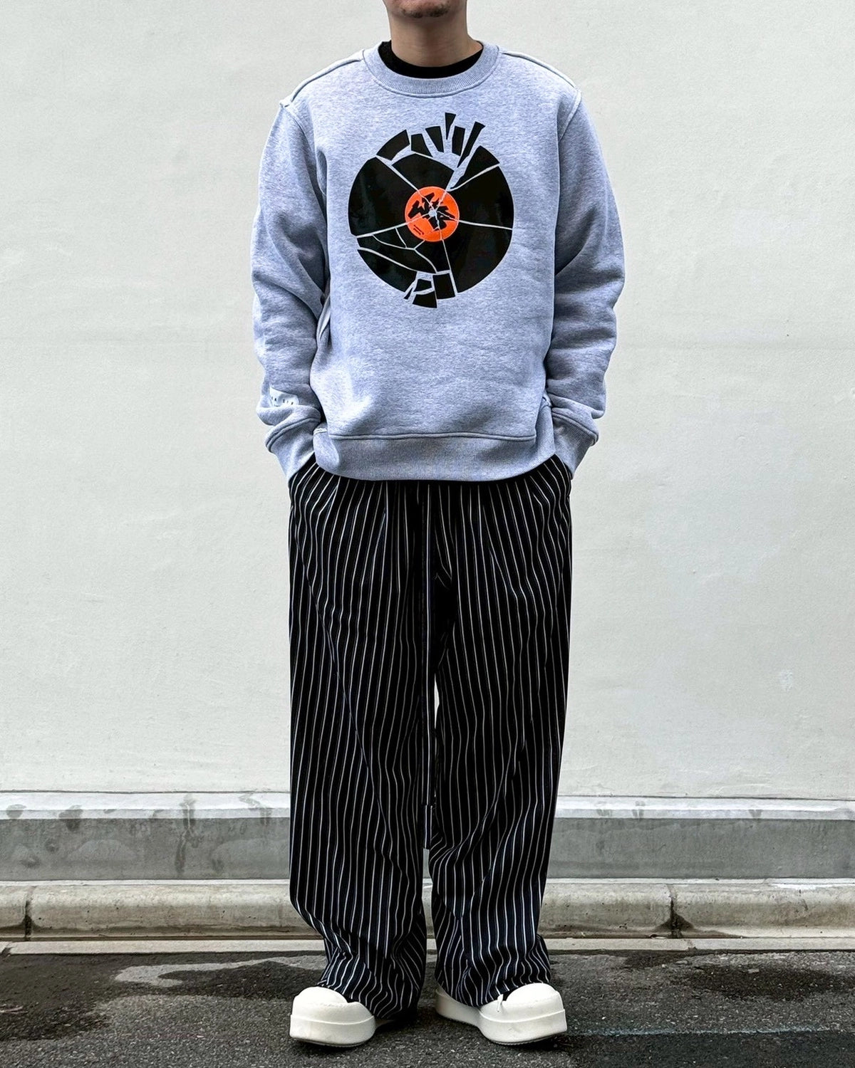 WILD BUNCH × AKA SIX × FRAGMENT / SWEATSHIRT -BROKEN RECORD (SGR01)