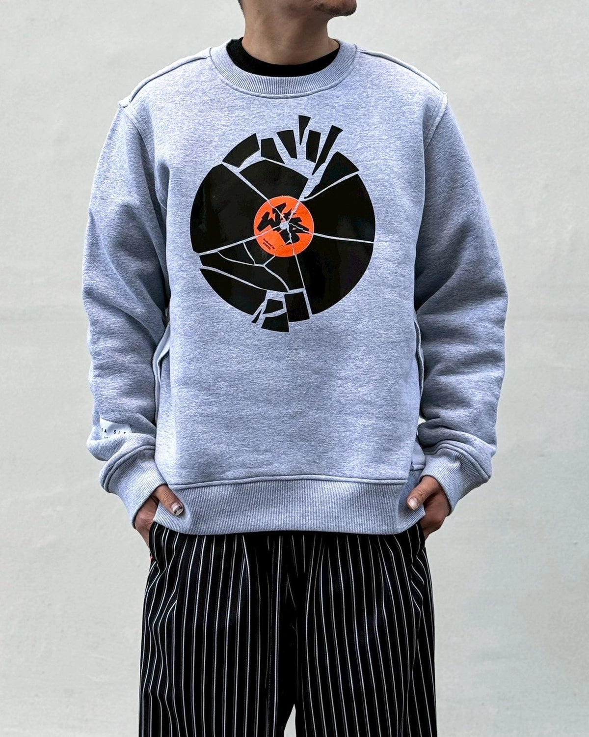 WILD BUNCH × AKA SIX × FRAGMENT / SWEATSHIRT -BROKEN RECORD (SGR01)