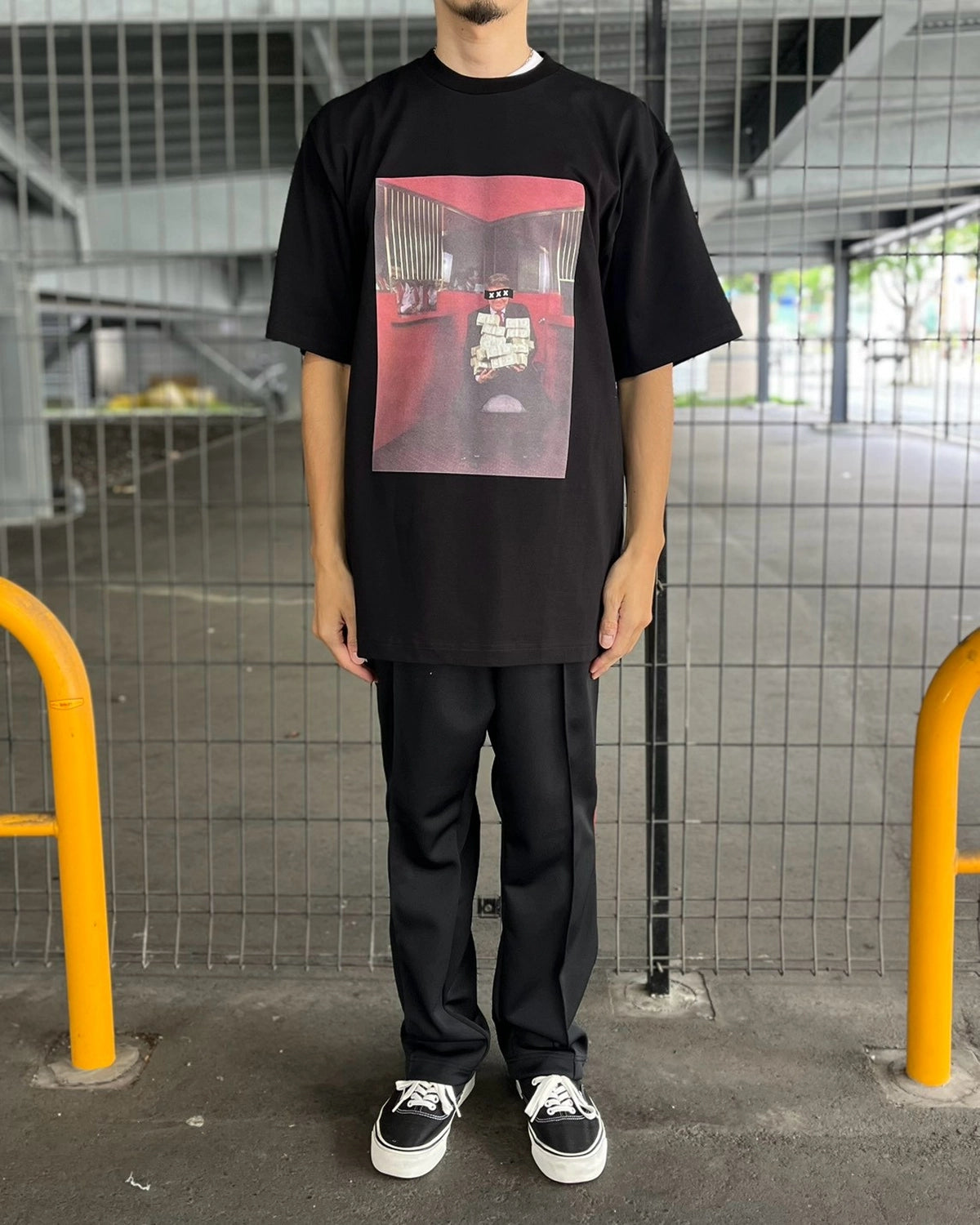 GOD SELECTION XXX / Box Logo "Cash" Photo Tee (GX-S26-ST-21)