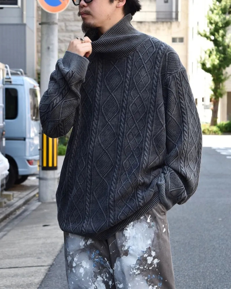 YOHJI YAMAMOTO / HIGH-NECK KNIT (YY-A24-0000-322)