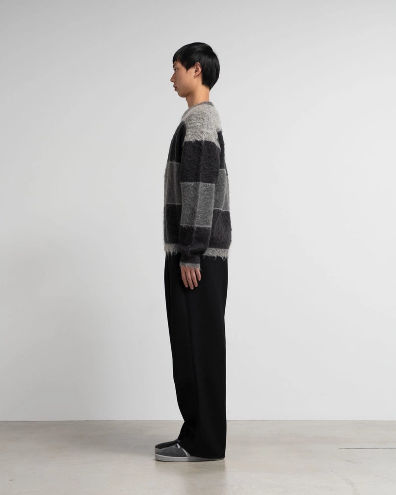 Graphpaper × YOKE / BRUSHED MOHAIR BORDER SWEATER (GM243-80906Y)