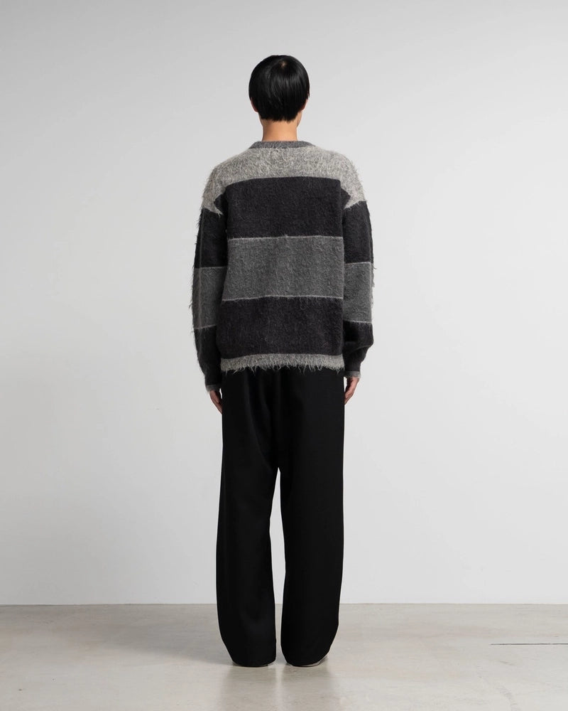 Graphpaper × YOKE / BRUSHED MOHAIR BORDER SWEATER (GM243-80906Y)