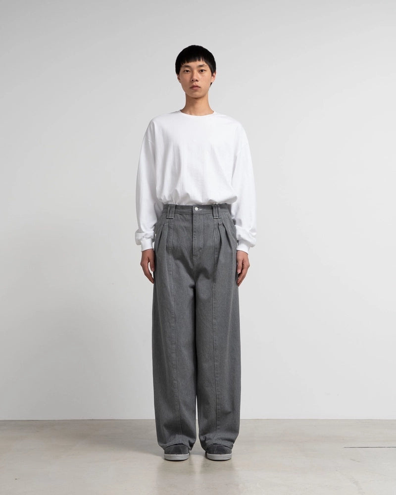 Graphpaper × YOKE / 3PLEATED DENIM WIDE TROUSERS (GM243-40218Y)