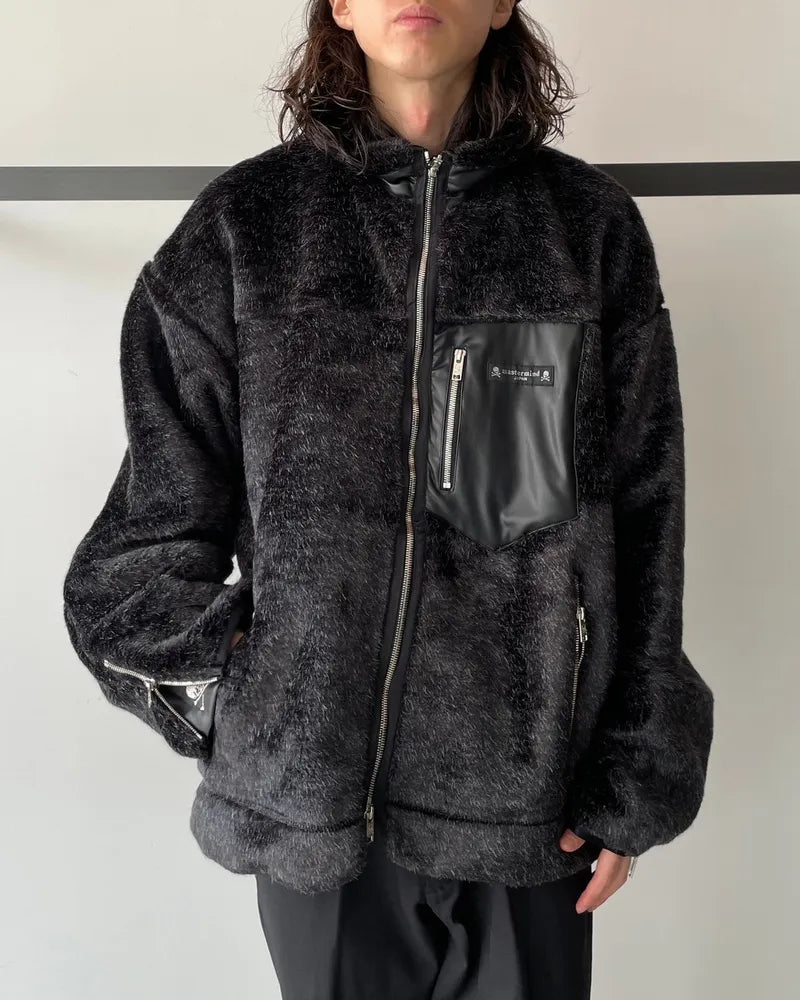 mastermind JAPAN / RABBIT FUR JACKET BOXY FIT (MJ24E13-BL048)