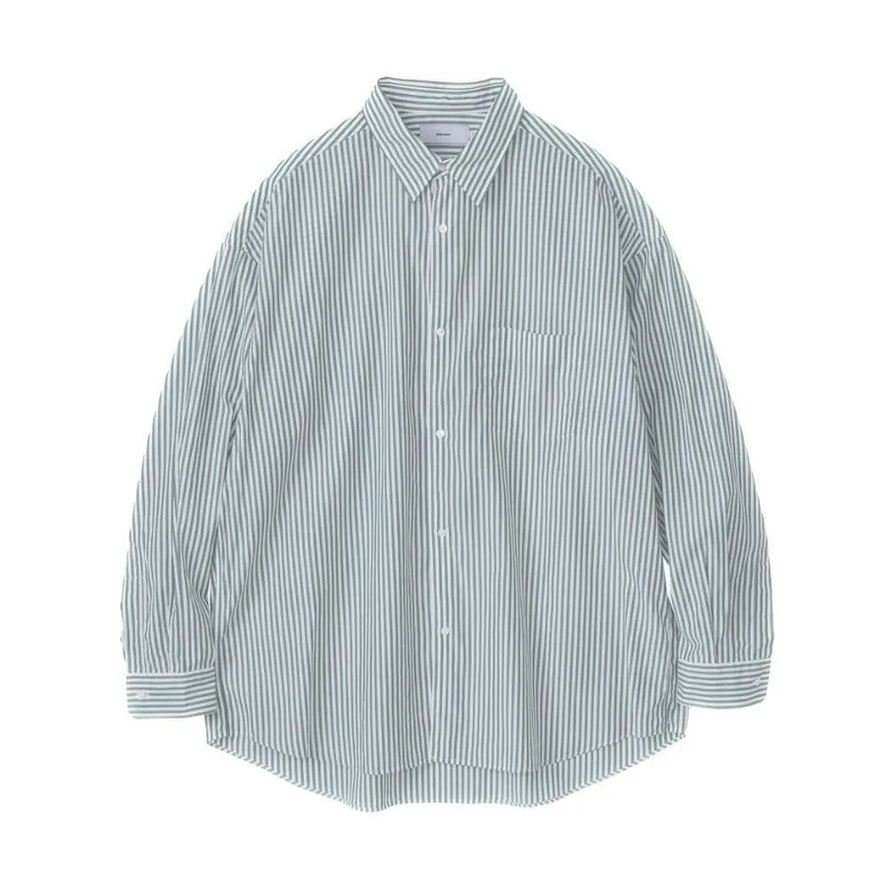 Graphpaper / Broad L/S Oversized Regular Collar Shirt (GM244-50022STB)